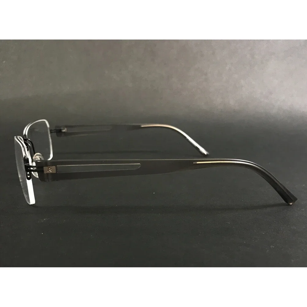 Rodenstock Eyeglasses Frames R4890 A Black Gray Half Rim Rectangle 52-17-135